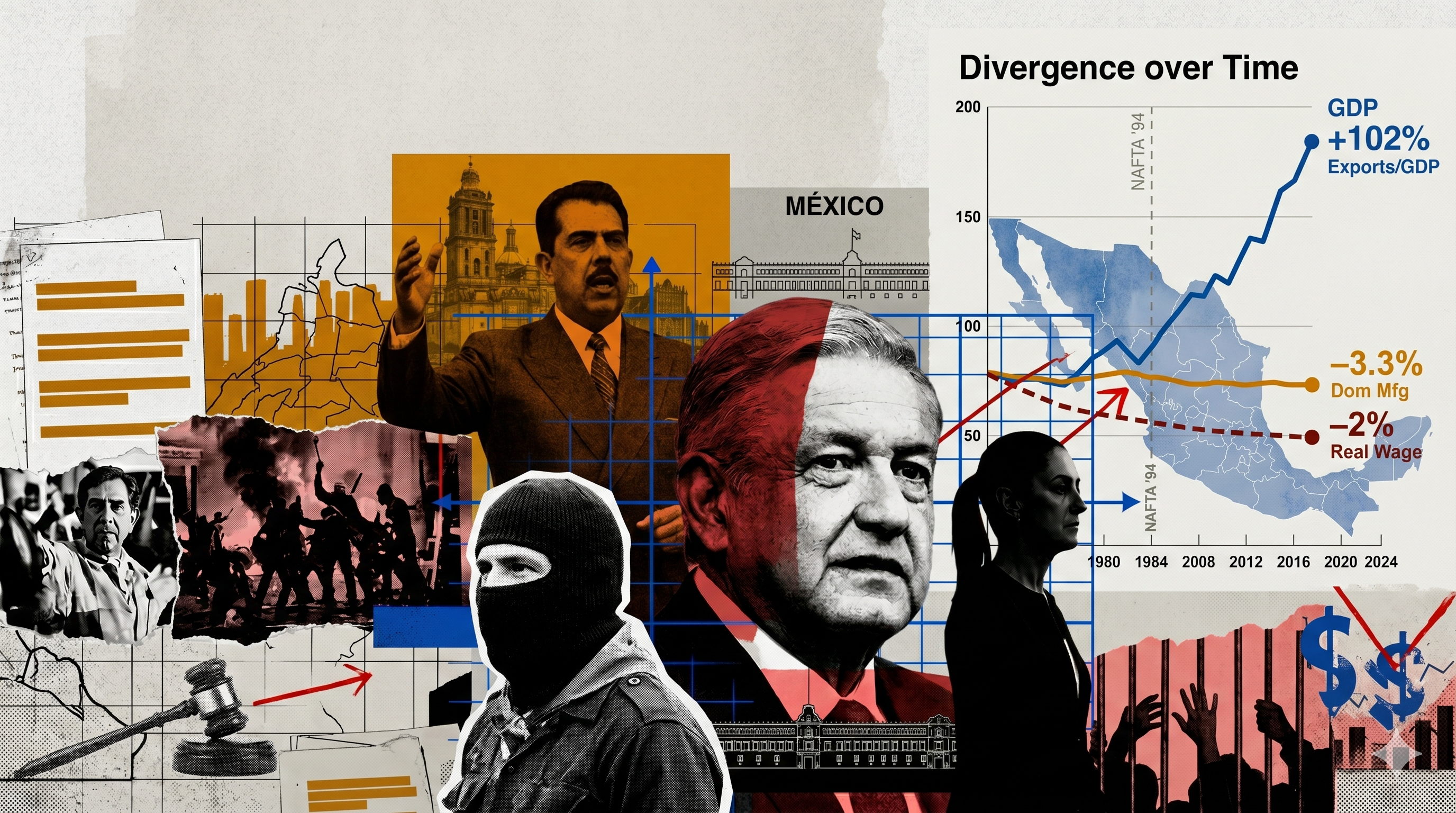 Mexico political economy — key figures and divergent trajectories
